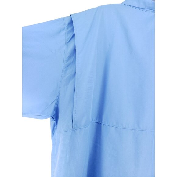 NC Tarheels Blue Vented Fishing Shirt Mens 3XL 54/56 Classic Fit UPF 50+ - Picture 3 of 9